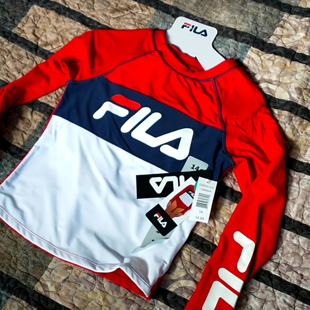 FILA Girls size 14 2-piece swim suit NWT